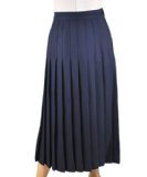 Long Pleated Skirt (Sizes 7-20) - navy, 10