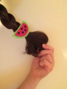 watermelon in hair